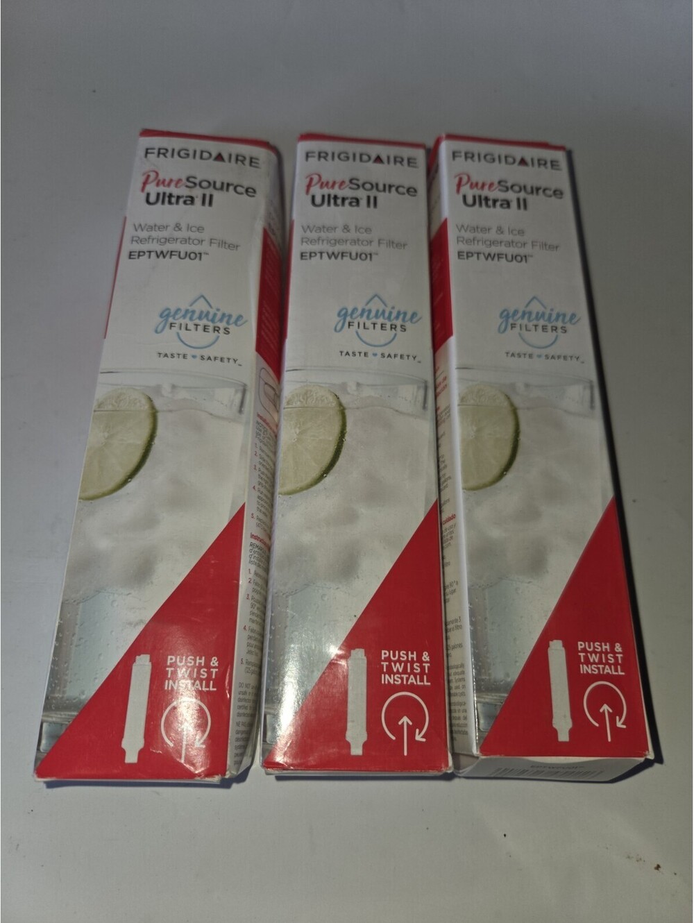 3 PACK Frigidaire EPTWFU01 Pure Source Ultra II Refrige Replacement Filter SF2